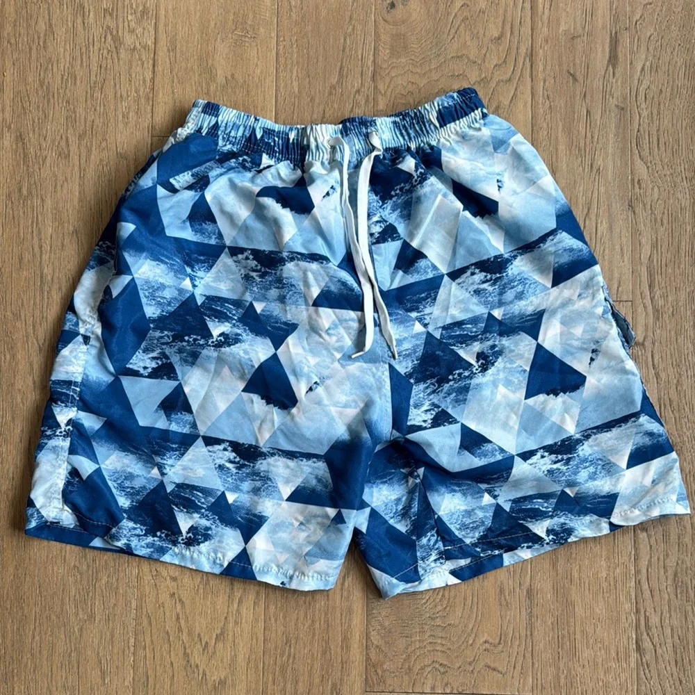Hollister Medium Men Swimming Board Trunks, Cargo Pocket, Drawstring & Lining - Picture 1 of 7